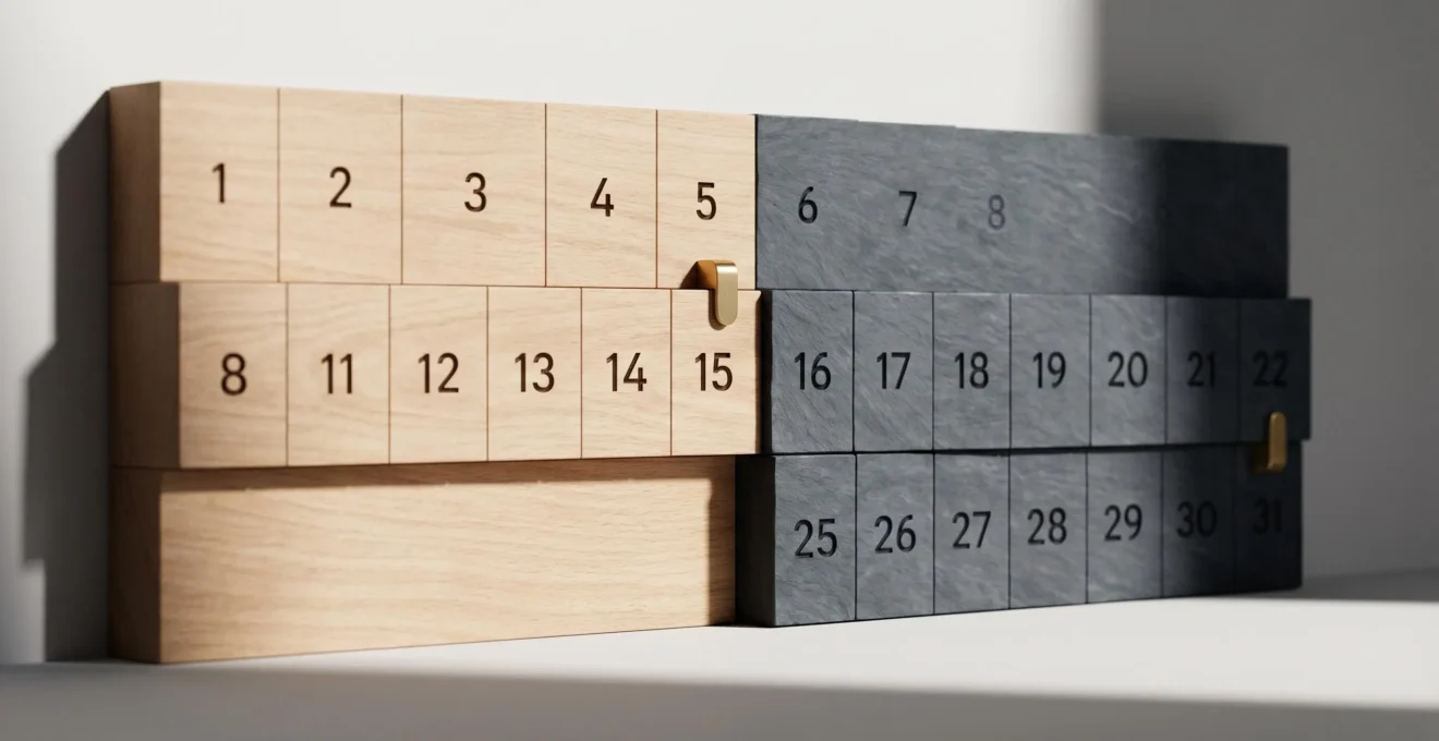 Schéma calendrier montrant les deux quinzaines civiles d'un mois avec flèches indiquant les moments optimaux de versement